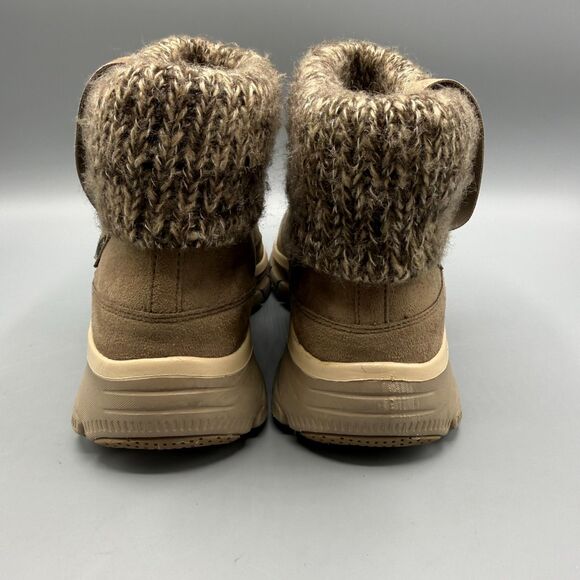 Skechers Comfort Boots Womens Winter Snow Brown Ankle Top Pull On Size 9 - Picture 7 of 11